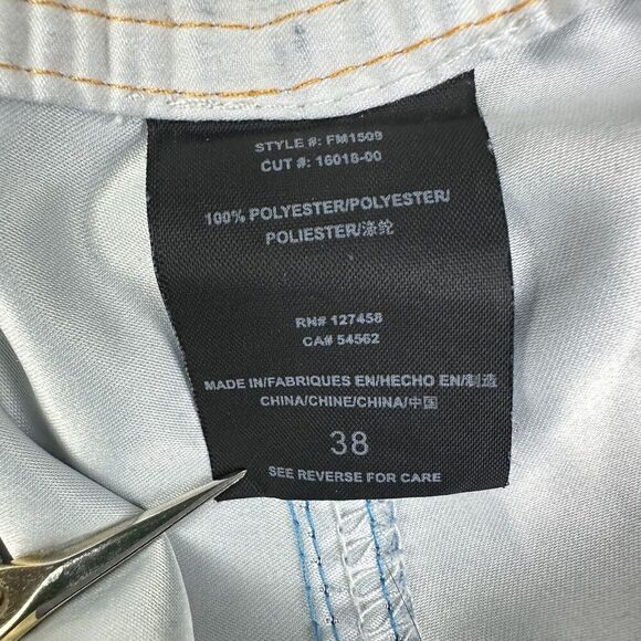 American Fighter Board Shorts Men 38 Blue Handover Stretch Swim Beach Affliction - Picture 15 of 16